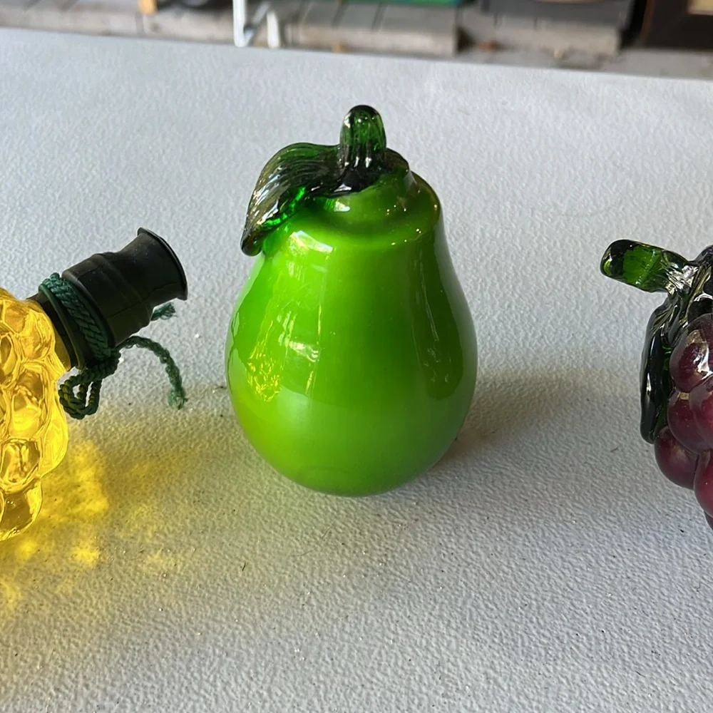 Hobby Lobby Glass Fruit Trio in Yellow, Green, and Purple